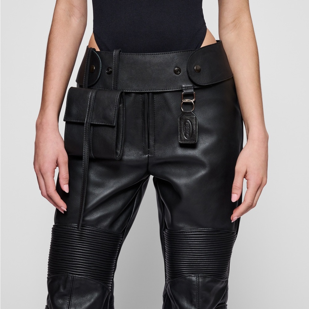 NWT Women’s H-D Bar & Shield Vanson Genuine Leather D Ring Pocket Belt LARGE
